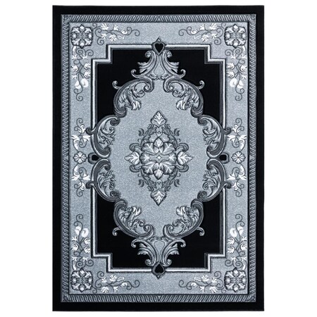 Manmade 1 ft. 10 in. x 2 ft. 8 in. Bristol Fallon Silver Rectangle Accent Rug MA3653008